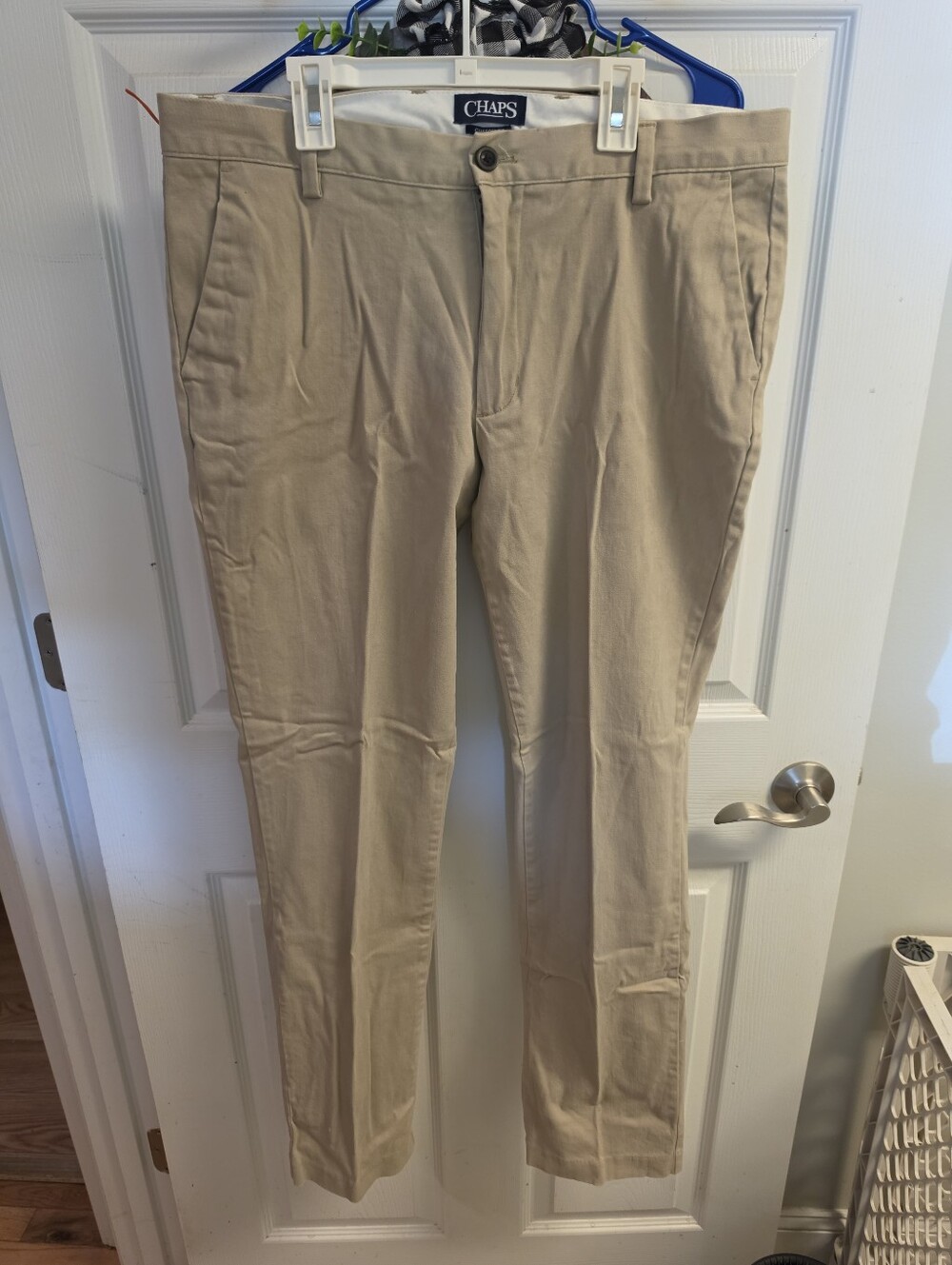 Chaps Khaki Custom Fit Pants - Tan